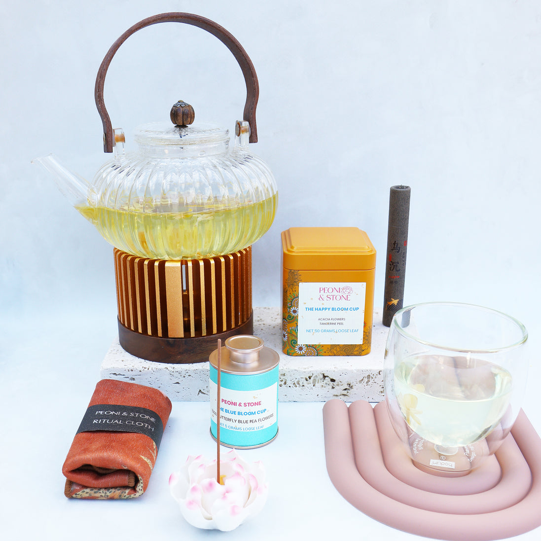 Tea Ritual Box Ritual Tea Wellness Box & Tea Gift Set | The Ceremony Gift Box – PEONI ...