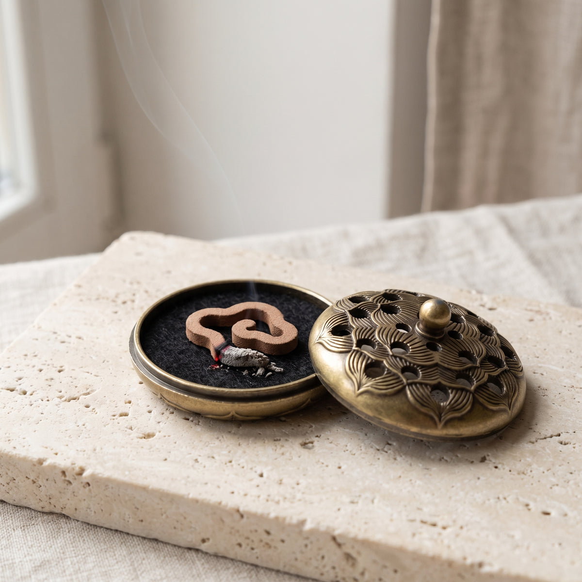 Mini Lotus Incense Burner - Ancient Gold