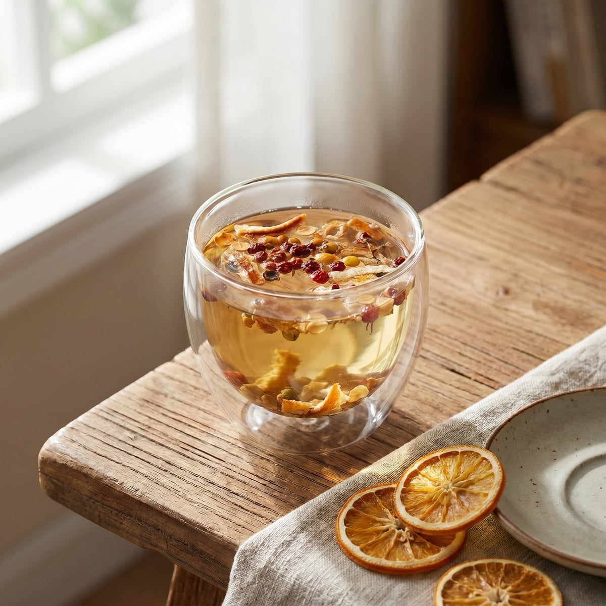 Tangerine & Acacia Flower Tea | The Happy Bloom Cup
