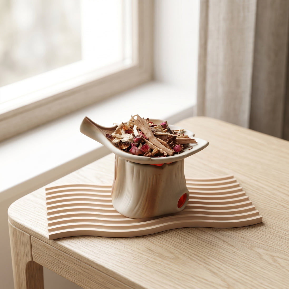 Bloom Woodland Burner – Ceramic Tree Aromatherapy Diffuser with Leaf Nest