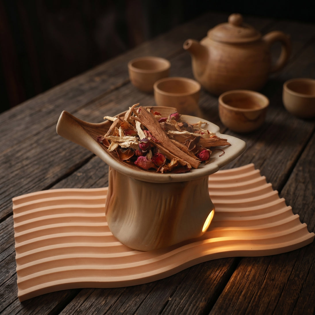 Bloom Woodland Burner – Ceramic Tree Aromatherapy Diffuser with Leaf Nest
