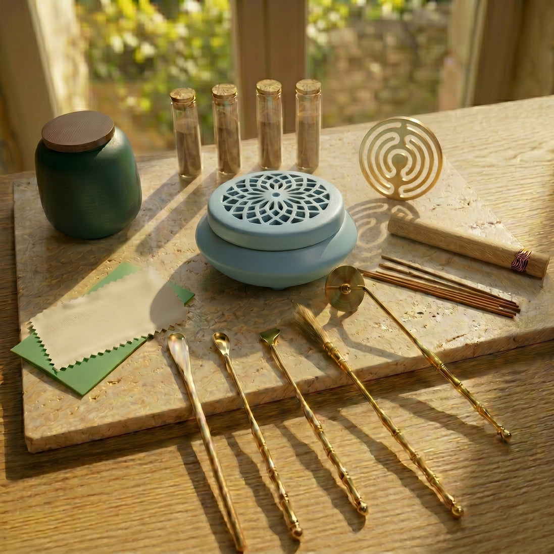 AURA Ceramic Incense Burner & Complete Tool Set - Awakening Incense Sealing Kit