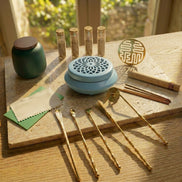 AURA Ceramic Incense Burner & Complete Tool Set - Awakening Incense Sealing Kit
