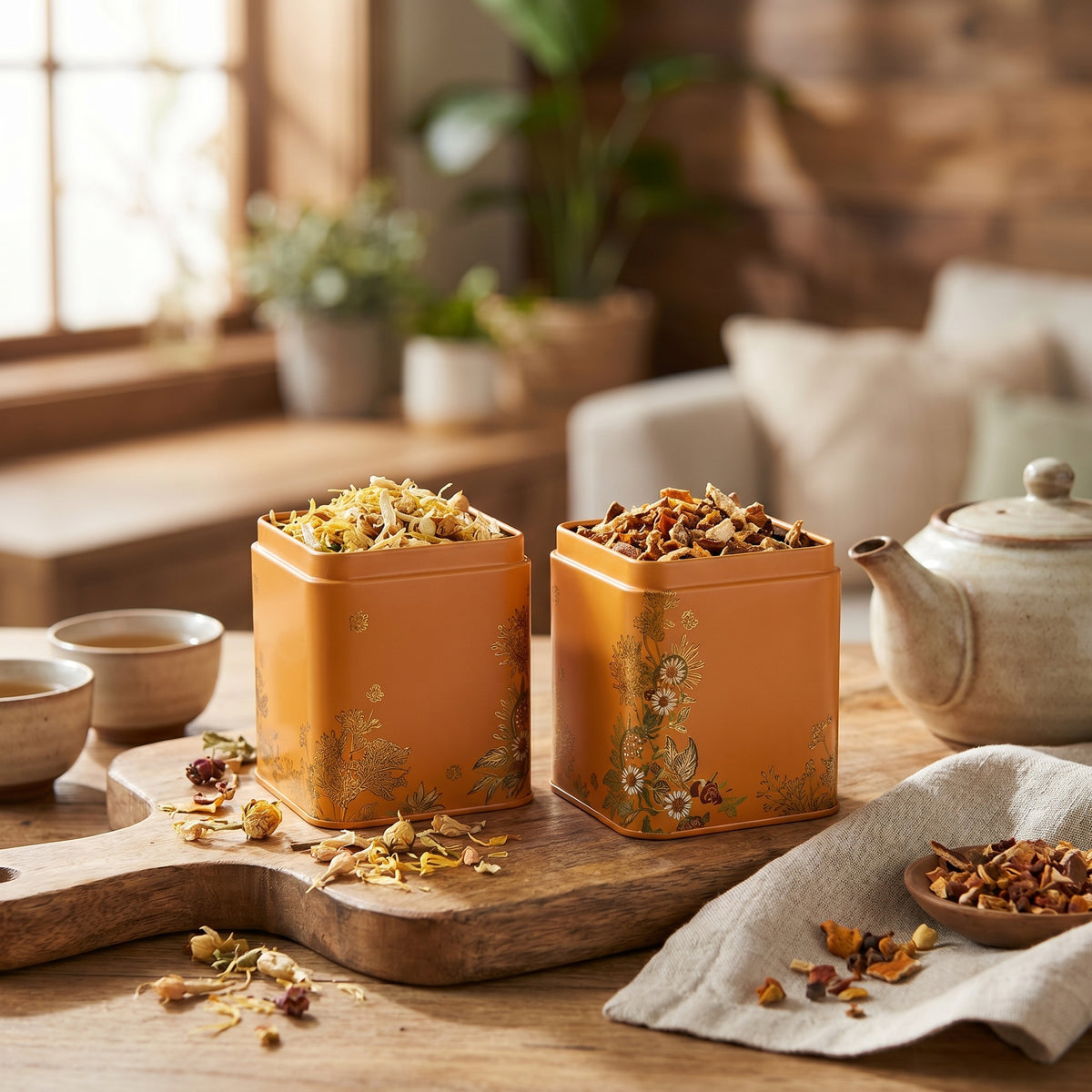 Chrysanthemum, Jasmine & Ginger Tea | The Golden Bloom Cup