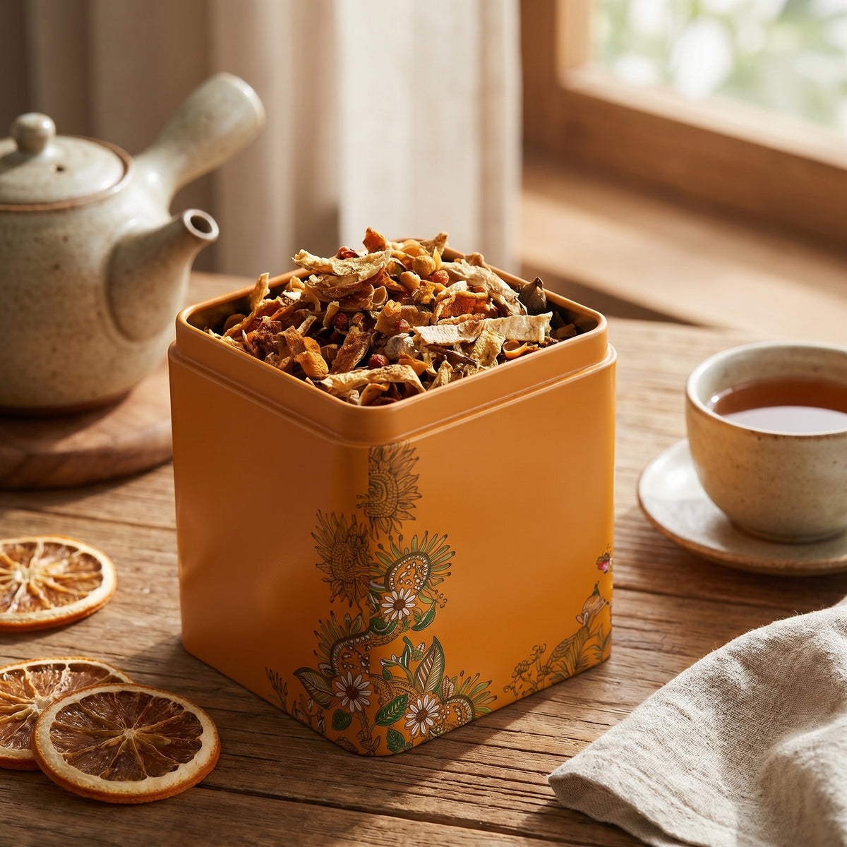Tangerine & Acacia Flower Tea | The Happy Bloom Cup
