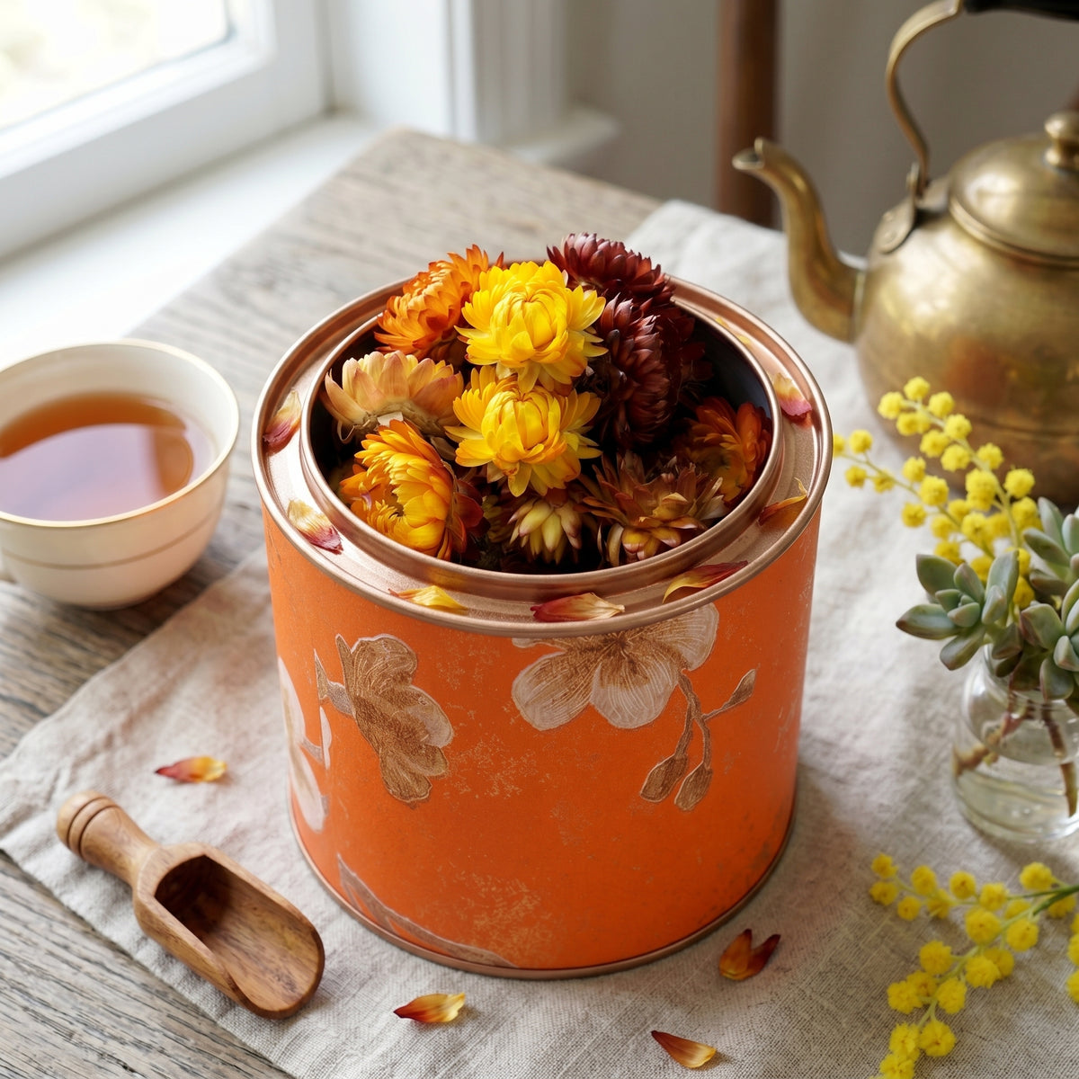 Paper Daisy Flower Tea  for anxiety | Everlasting Bloom Cup