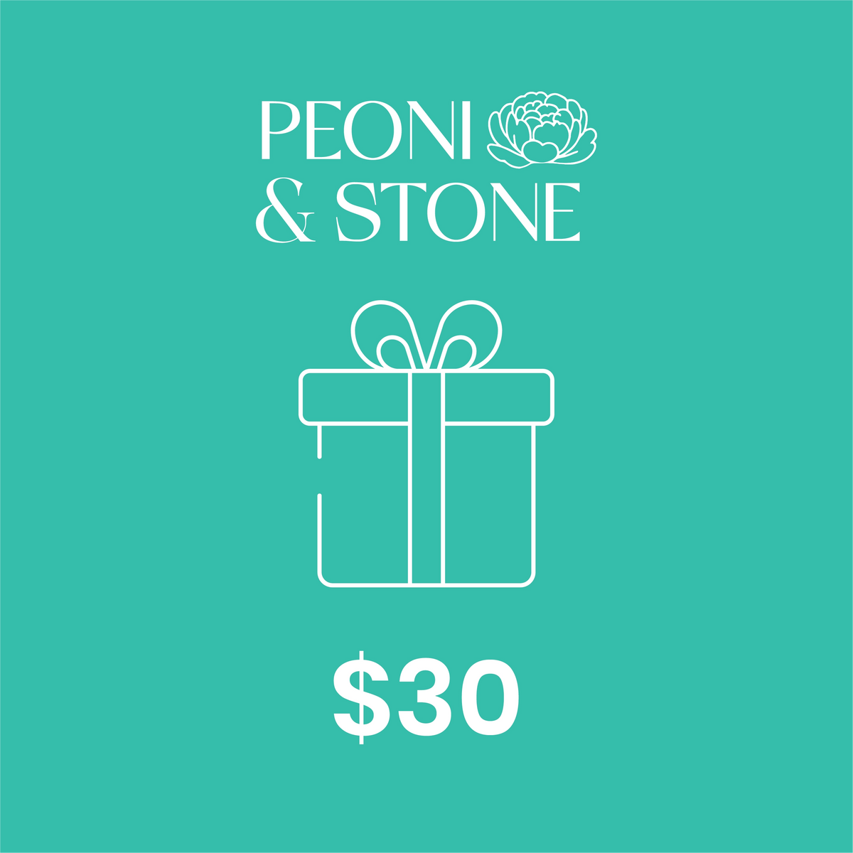Peoni & Stone Gift Card $30