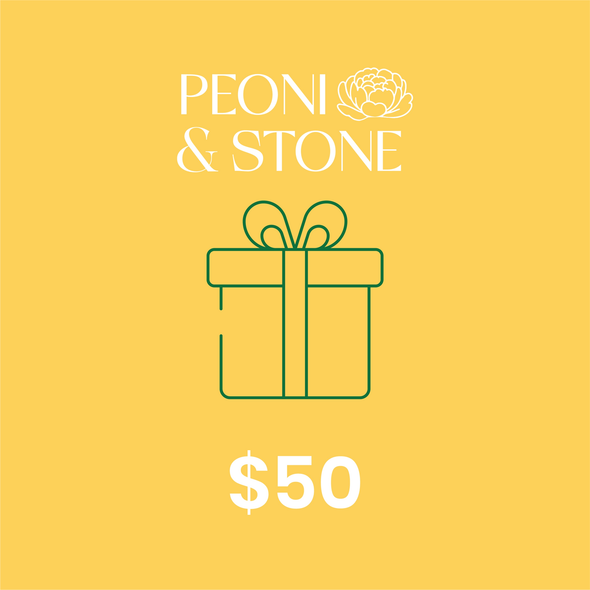 Peoni & Stone Gift Card $50