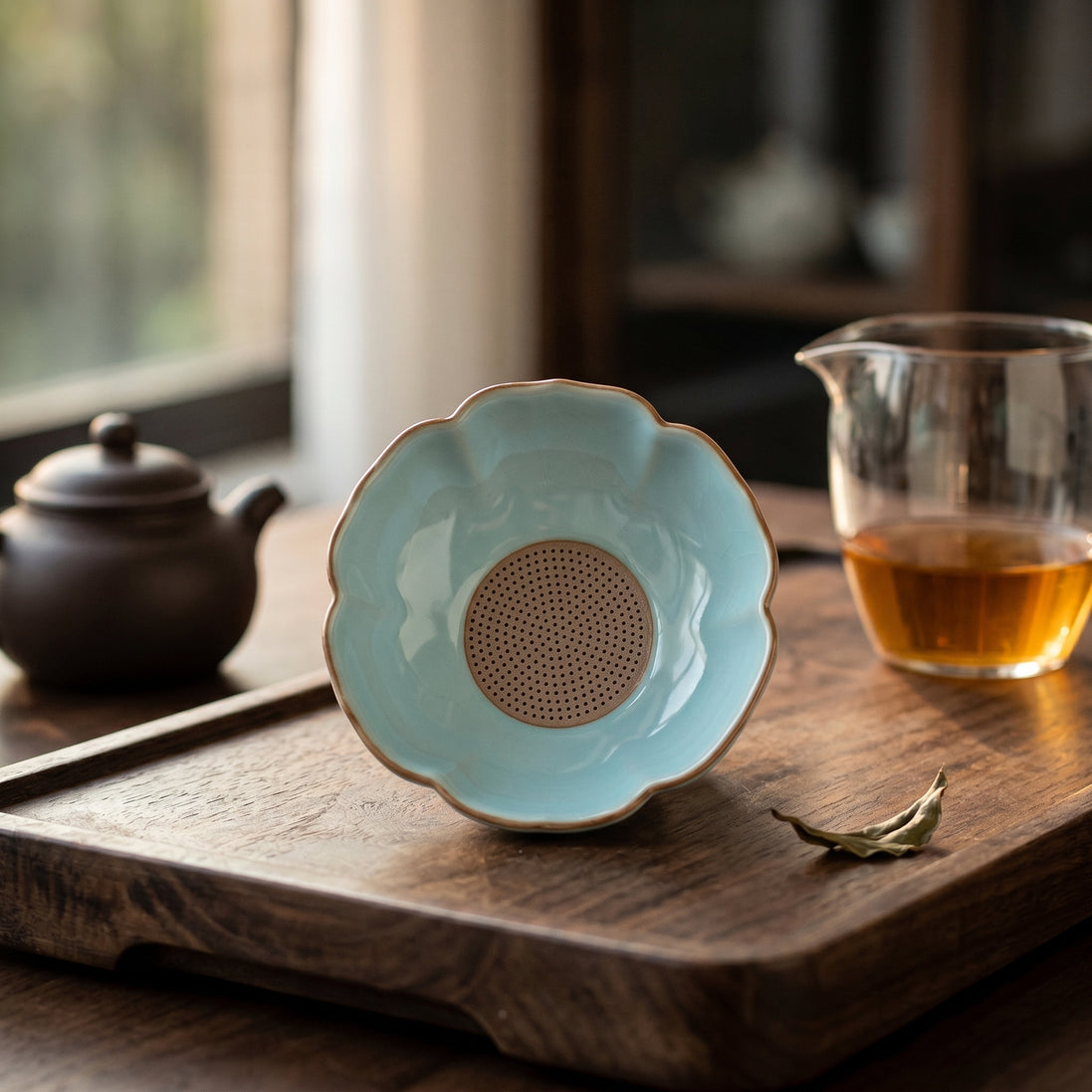 Ceramic Tea Strainer | Blue Lotus