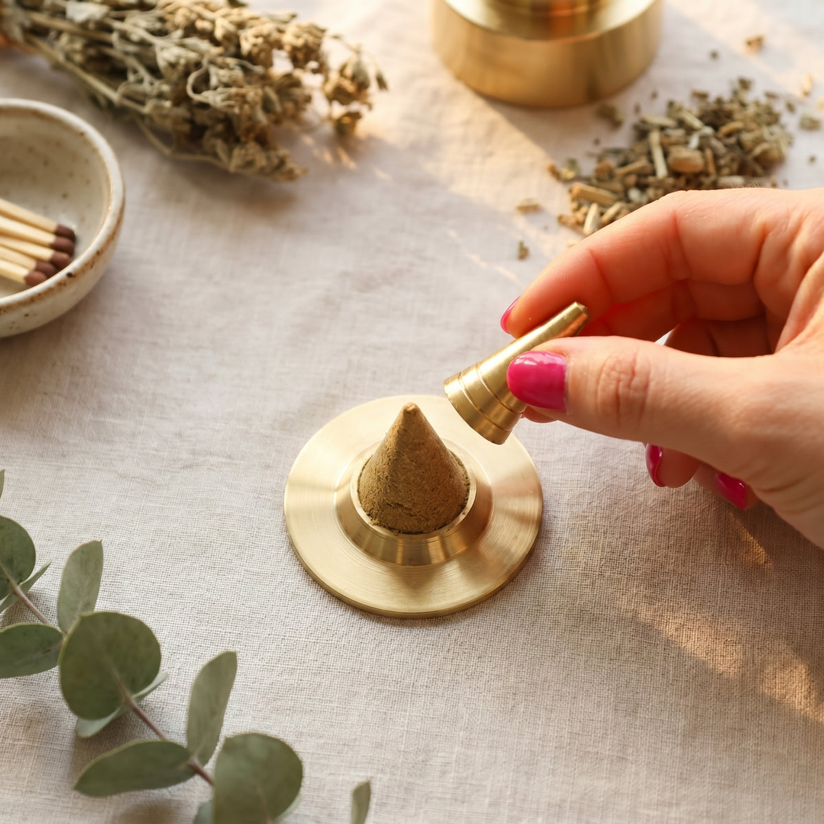 Copper Incense Cone Mold