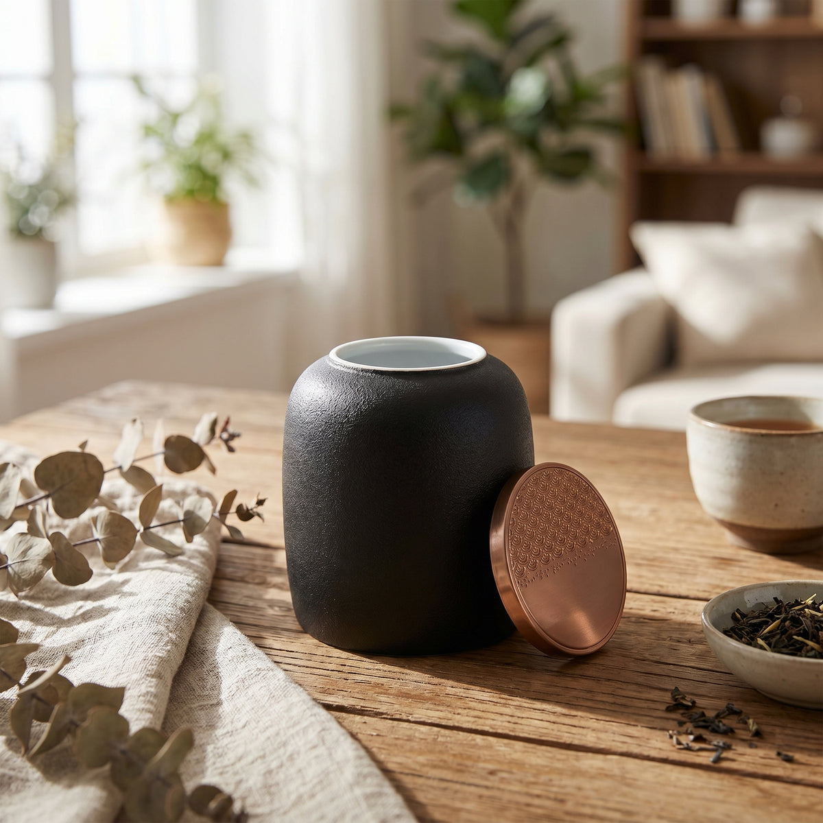Kin Ceramic Powder and Tea Jar