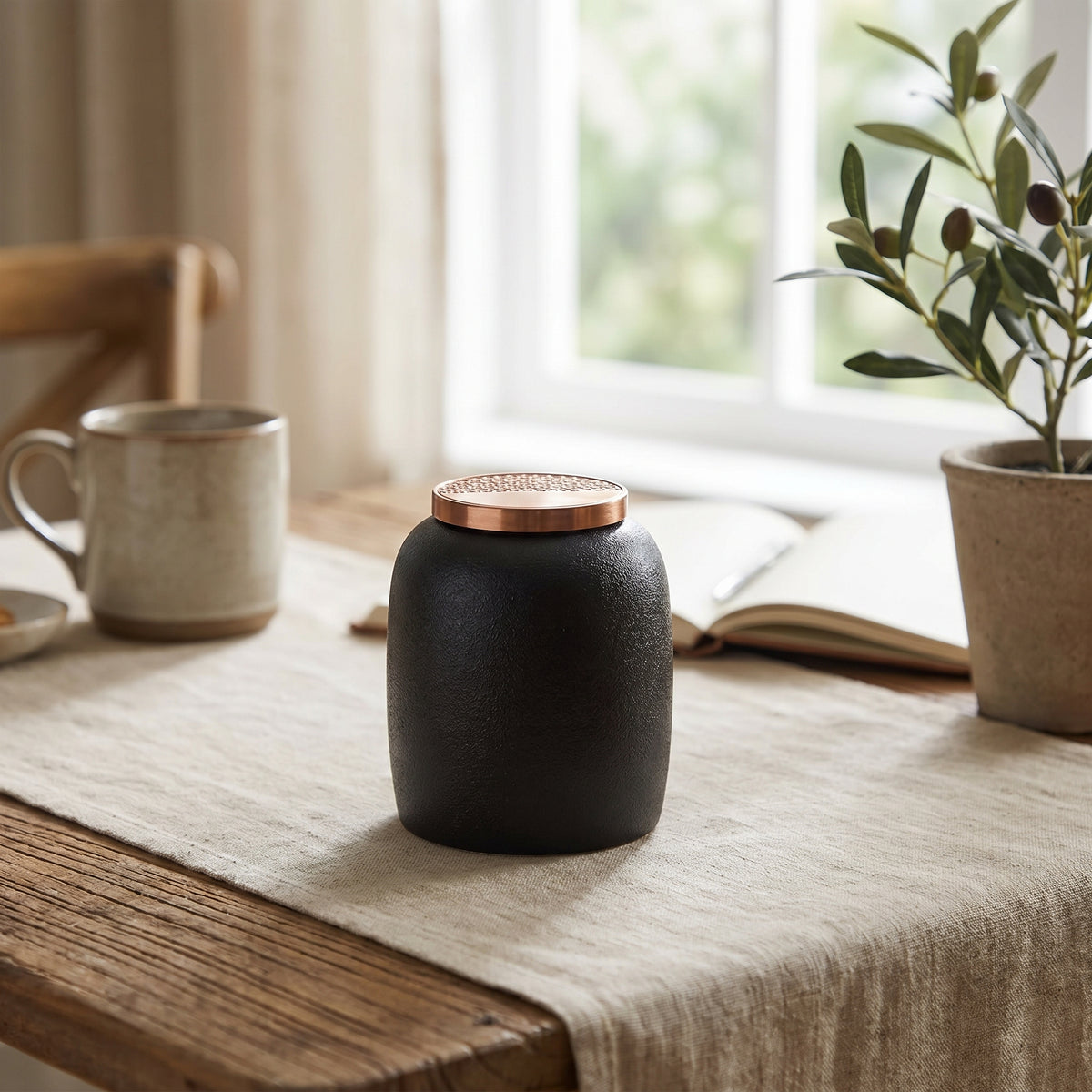 Kin Ceramic Powder and Tea Jar