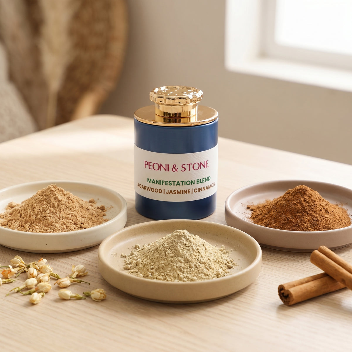 Manifestation Incense Powder Blend – Agarwood, Jasmine & Cinnamon