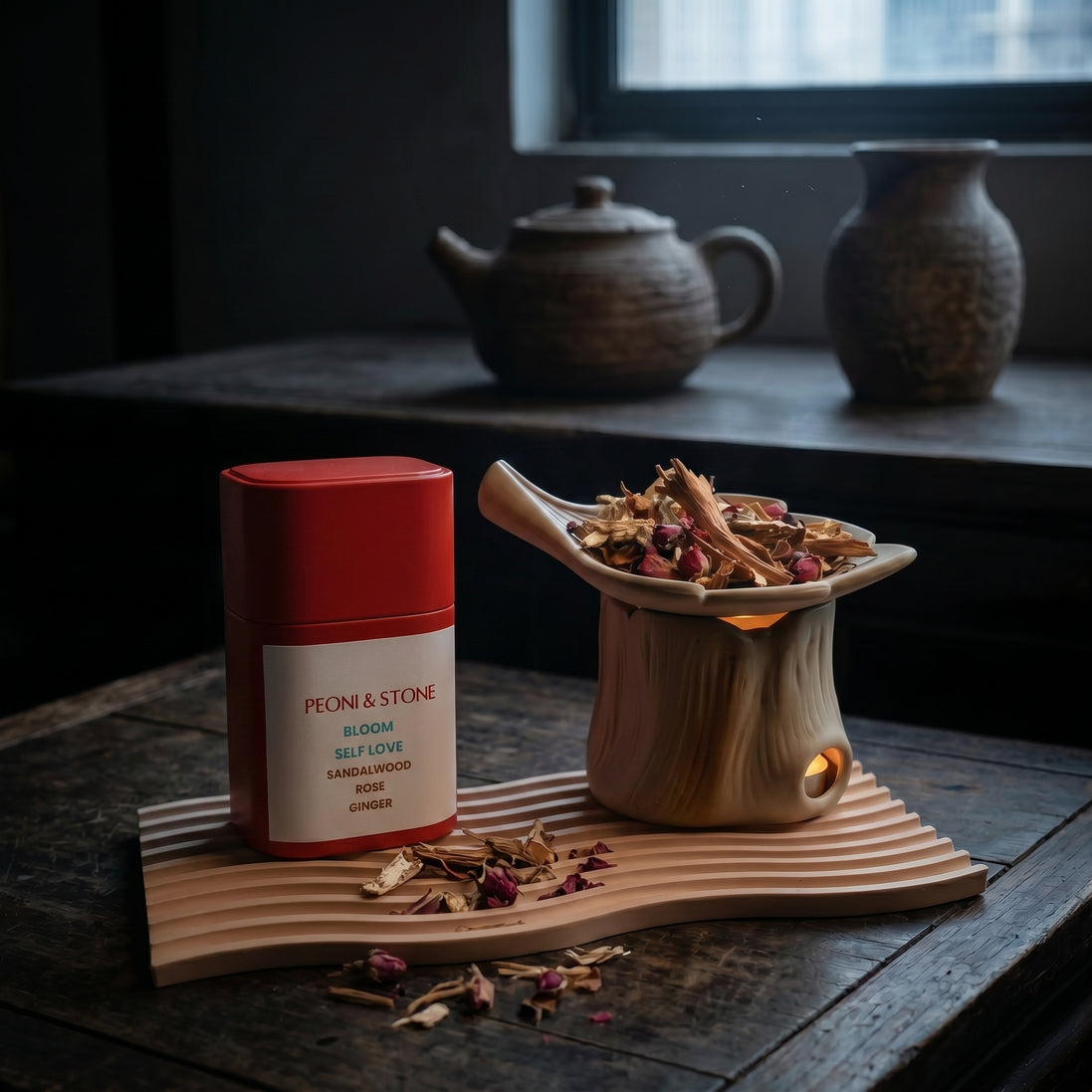 Bloom Woodland Burner – Ceramic Tree Aromatherapy Diffuser with Leaf Nest
